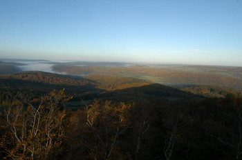 Blick vom Dreistelz Rhoenklub wandern